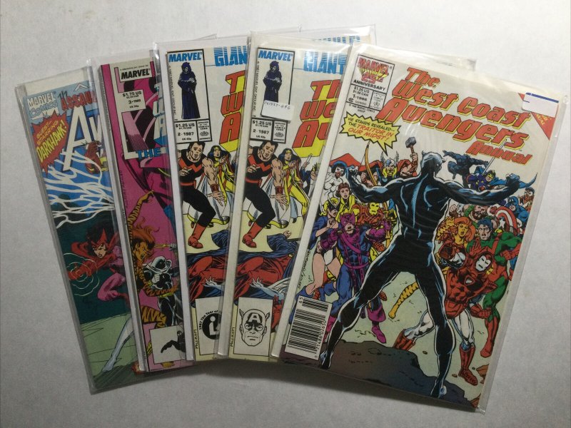 West Coast Avengers Annual 1 2 3 7 Lot Run Set Very Fine Vf 8.0 Marvel