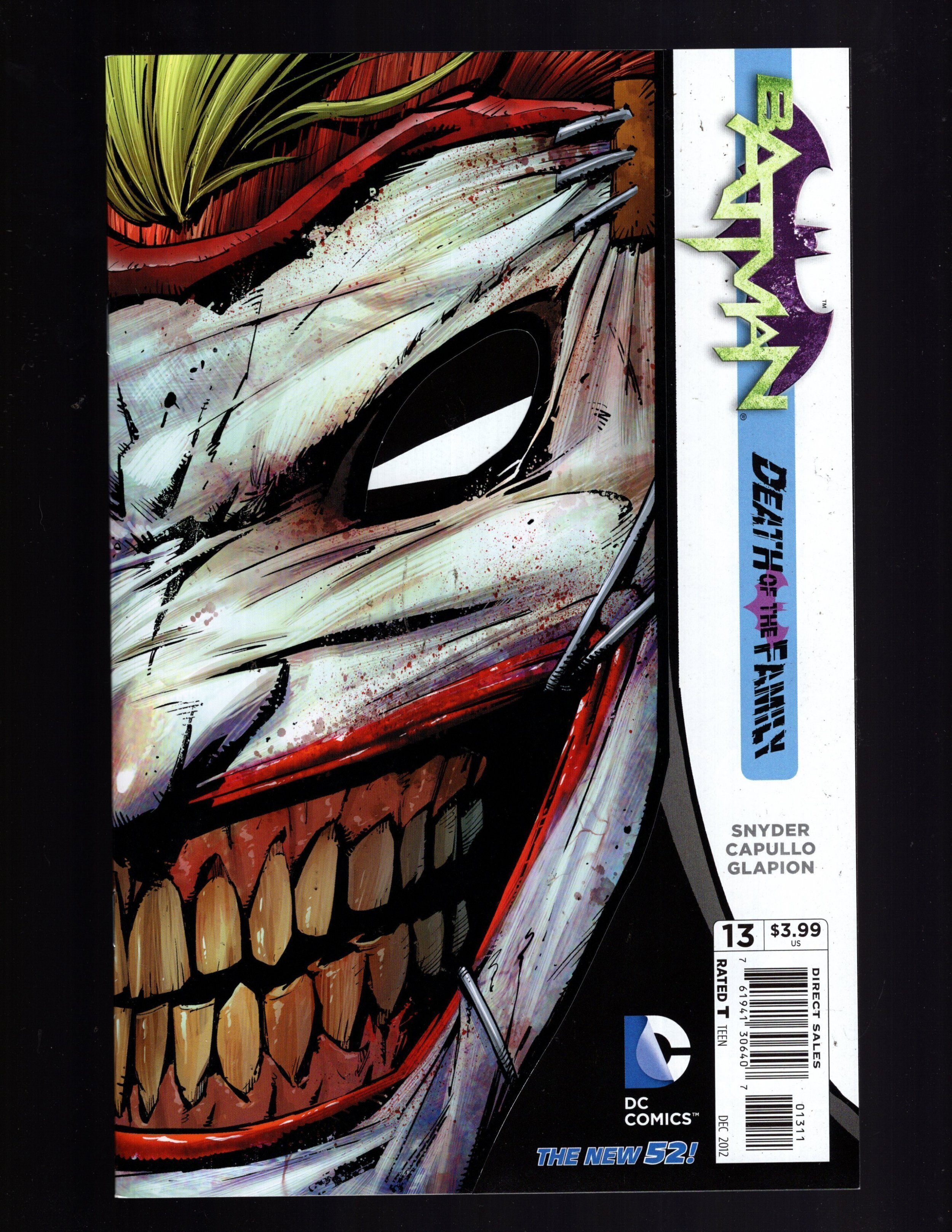 Batman #13 (2013) Joker Mask Cover Death of the Family / ID#01 | Comic  Books - Modern Age, DC Comics / HipComic