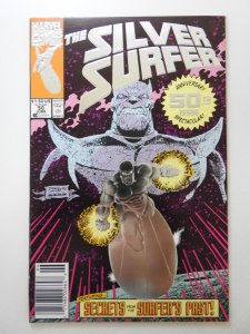 Silver Surfer #50 Newsstand Edition (1991) Foil Cover Lim Art! Thanos!! NM Cond!