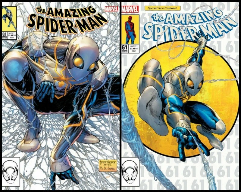 ?? AMAZING SPIDER-MAN #61 & 62 TRADE KIRKHAM McFarlane Homage New Costume MAR