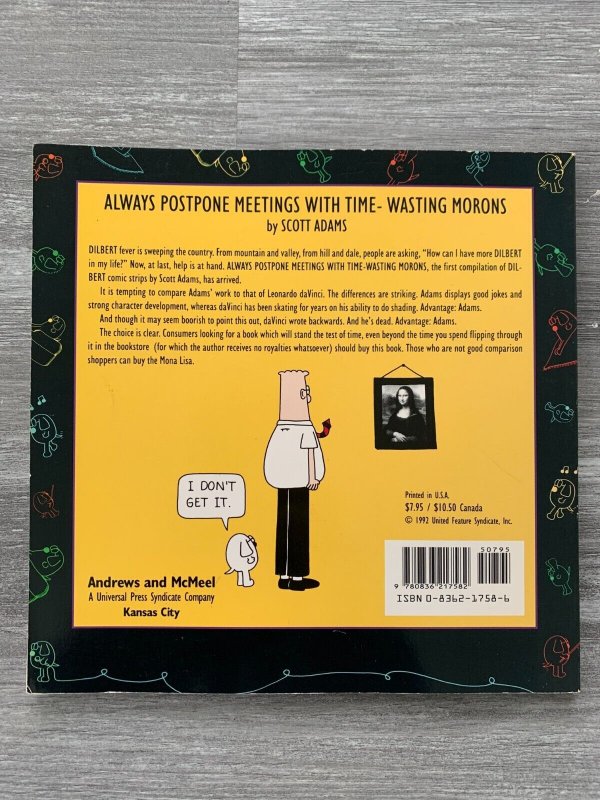 1994 TIME-WASTING MORONS Dilbert by Scott Adams SC FN+ 6.5 4th Andrew McMeel
