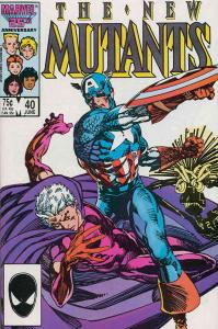 New Mutants, The #40 FN ; Marvel | Captain America vs Magneto