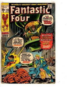 Fantastic Four # 108 VG Marvel Comic Book Dr. Doom Thing Human Torch RH4