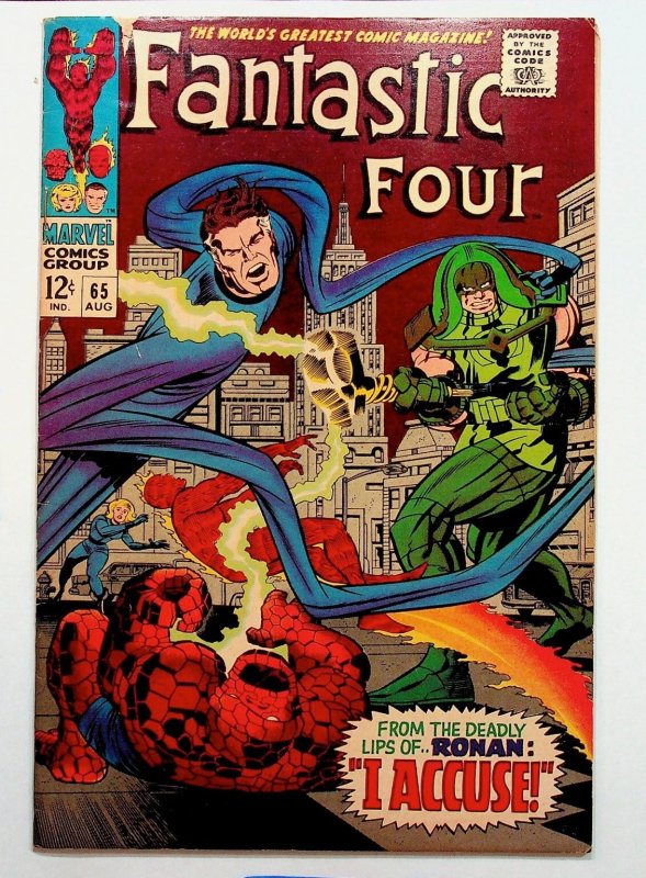 Fantastic Four #65 Silver Age 1st Ronan Accuser, Supreme Intelligence VF-