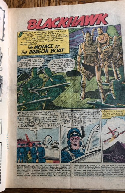 Blackhawk #117 (1957)prototype Mr Freeze good but sub. crease