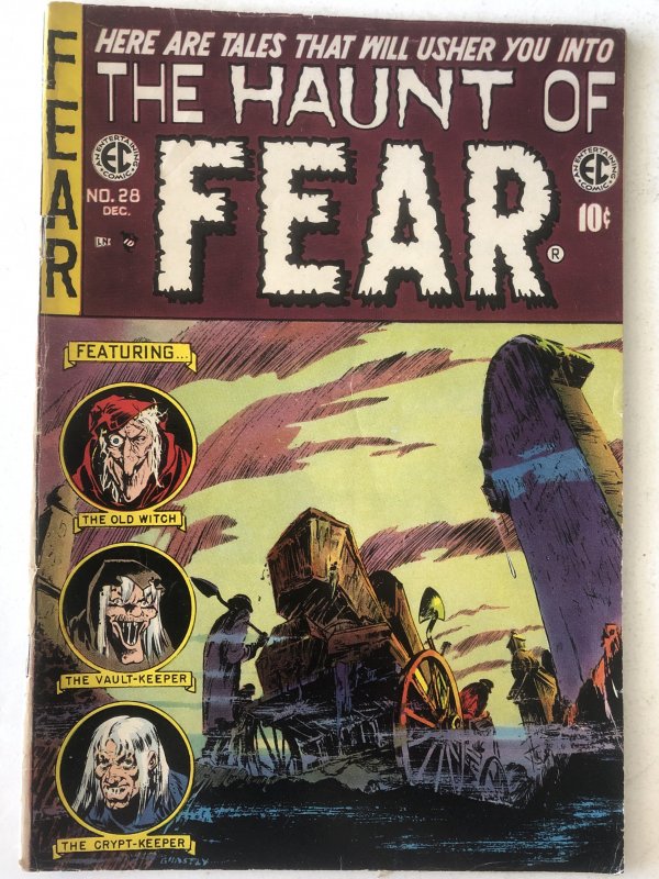 Haunt of fear 28,Fine, last issue/lo distrib! Glossy cvr/OW pgs