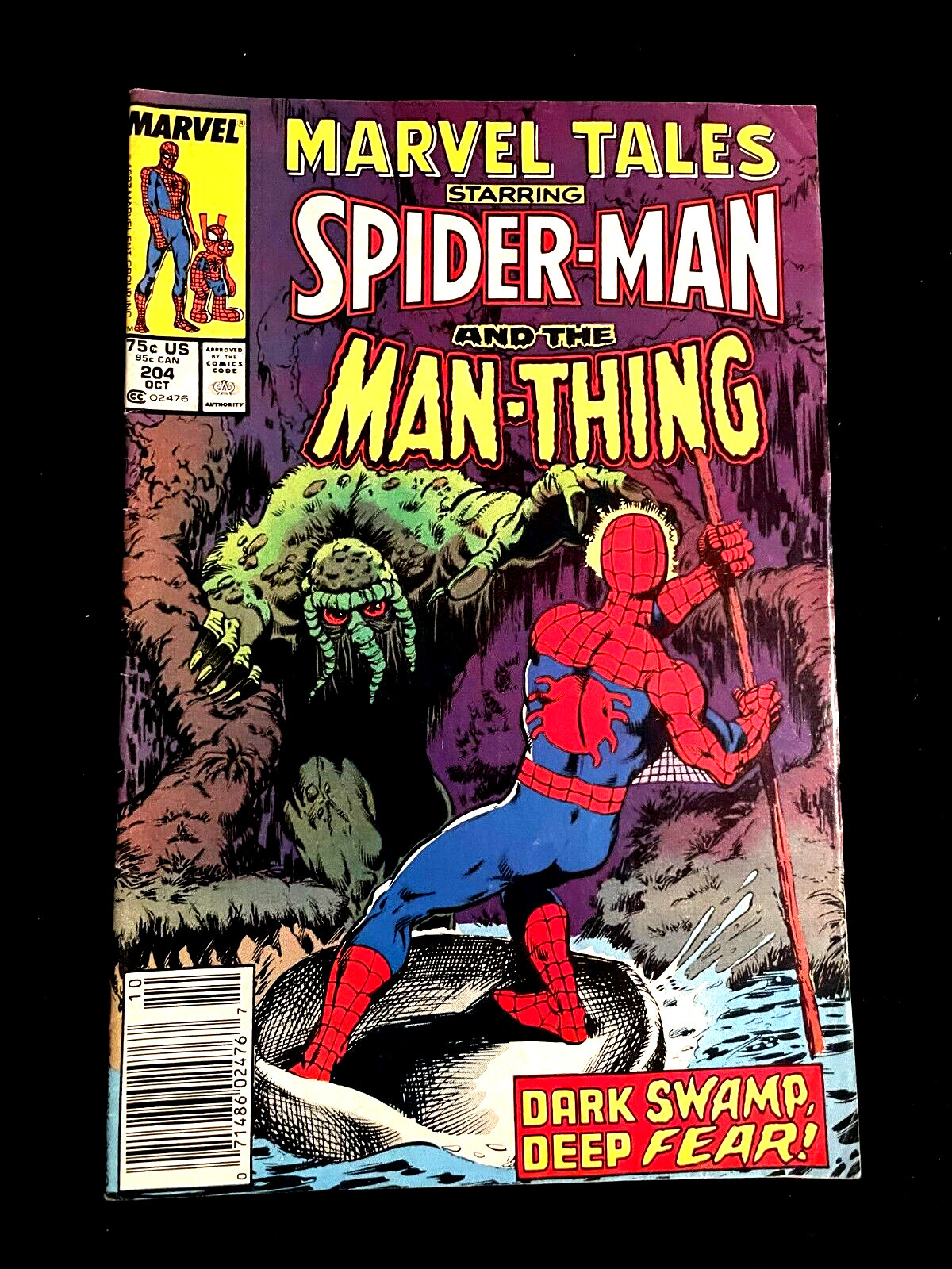 Marvel Tales 204 1987 Spider Man And The Man Thing Comic Books Copper Age Marvel Spider