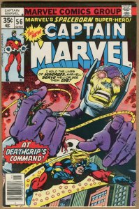 Captain Marvel #56 - At Deathgrip's Command - 1978 (Grade 7.0) WH