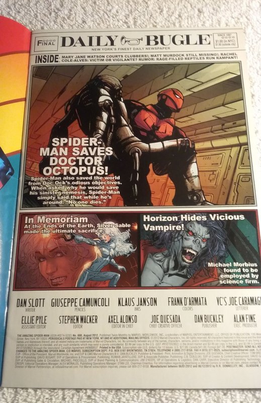 The Amazing Spider-Man #688 (2012) buy  1 get a surprise book free