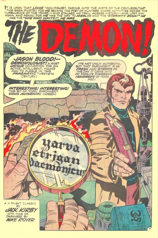 THE DEMON #1 (Aug 1972) 6.0 FN JACK KIRBY at DC! •  ETRIGAN's Origin Story!