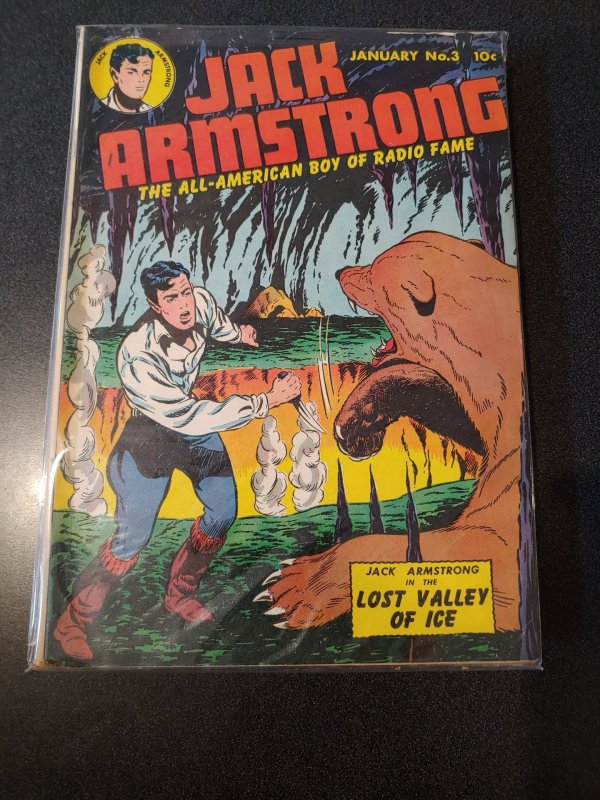 ​JACK ARMSTRONG #3 GOLDEN AGE CLASSIC 1949 FINE +