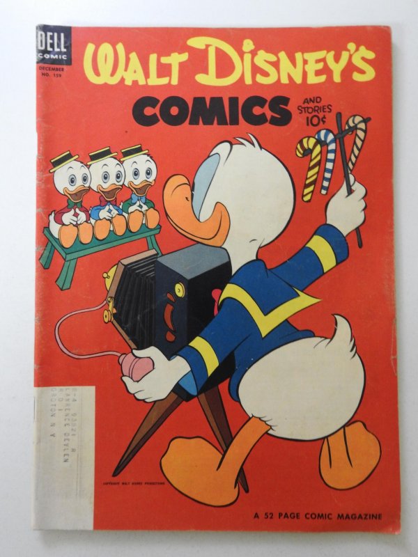 Walt Disney's Comics & Stories #159 (1953) 52-Page Issue! Solid VG Condi...