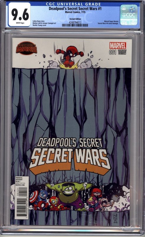 Deadpool's Secret Secret Wars #1 Young Cover (2015) CGC 9.6 NM+