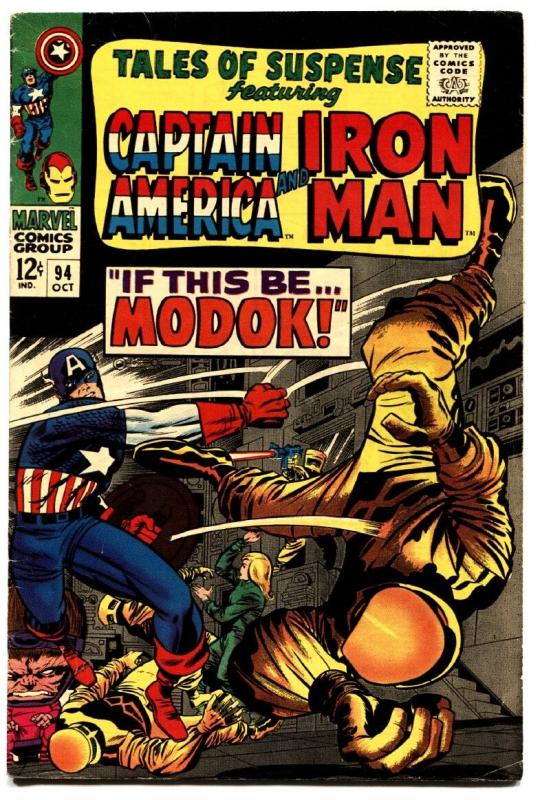 TALES OF SUSPENSE #94 comic book 1967-FIRST MODOK-CAPTAIN AMERICA fn/vf