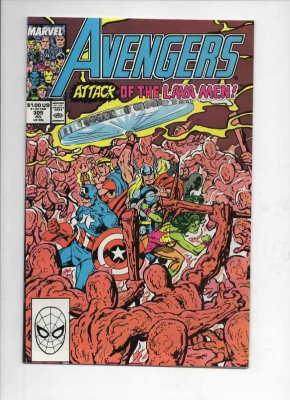AVENGERS #305, VF/NM, Captain, Thor, Lava Men, 1963 1989, more Marvel in store