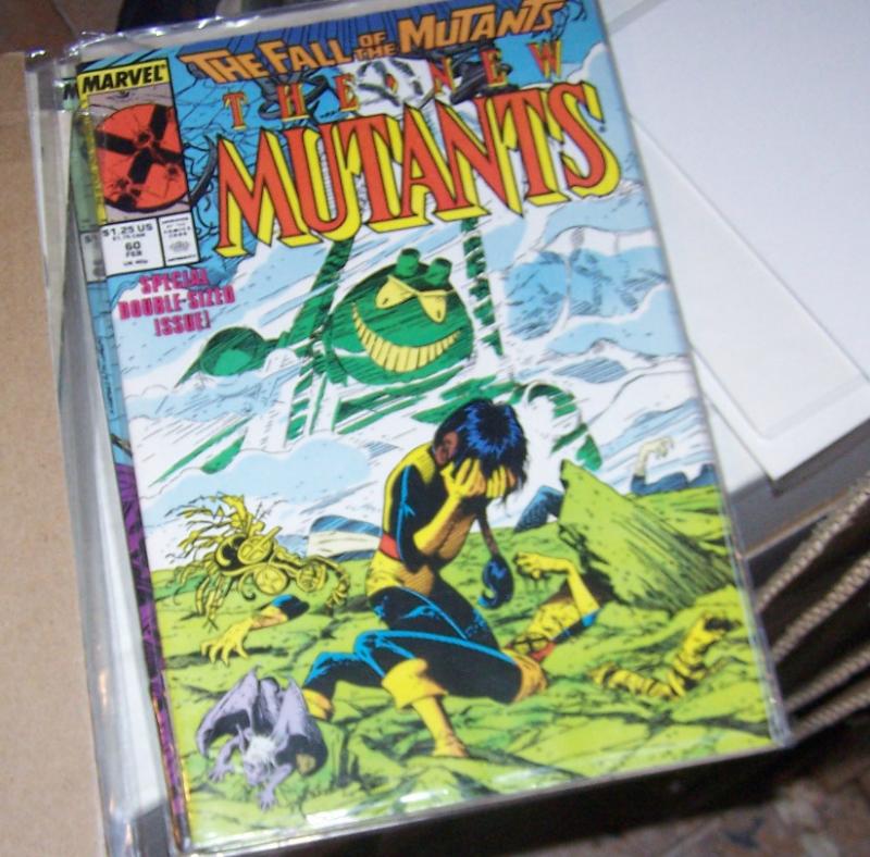 NEW MUTANTS  #  60  1987 fall of the mutants x men cameron hodge cypher dies !