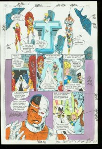 New Titans #66 Original D.C. Color Guides Complete 25 page story