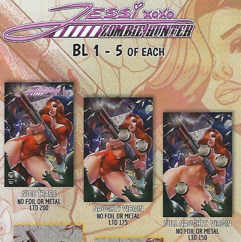 Jessi : Zombie Hunter Miroglio BOOMSTICK TOPLESS Virgin Cover Lim to 175 !!! NM