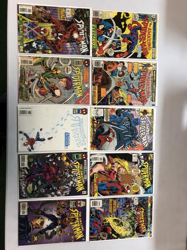 Amazing Spider-Man Lot 10 diff from #187-420 avg 8.0 VF (1978-97)
