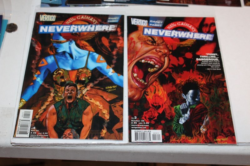 Complete Set Neil Gaiman Neverwhere 1-9 NM issues 2005 Vertigo Comics Sandman