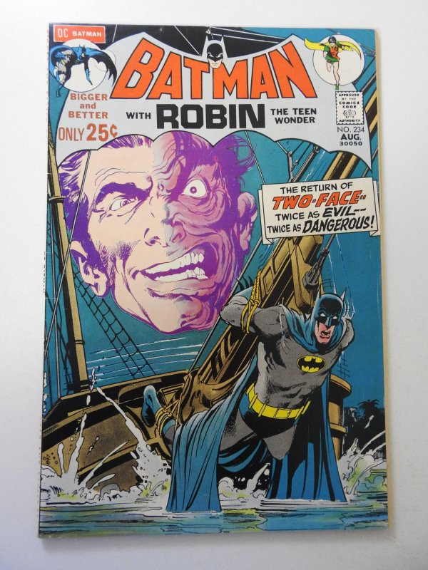 Batman #234 (1971) FN+ Condition! 1st SA App of Two-Face! stain bc