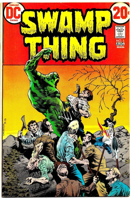 Swamp Thing #5 (July1973) 8.5 VF+  Len Wein & Bernie Wrightson!