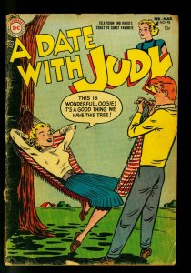 Date with Judy #45 1954- Headlights cover- DC  Humor- G