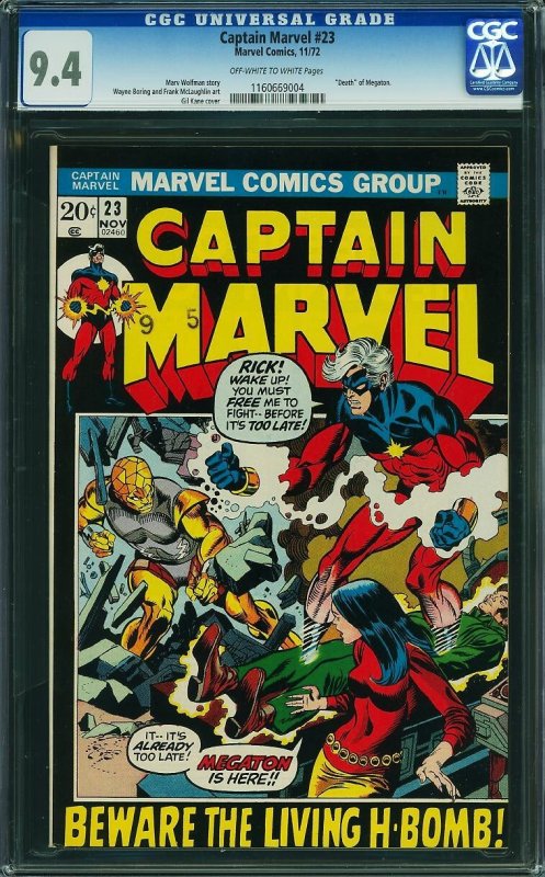 Captain Marvel #23 (Marvel Comics, 1972) CGC 89.4
