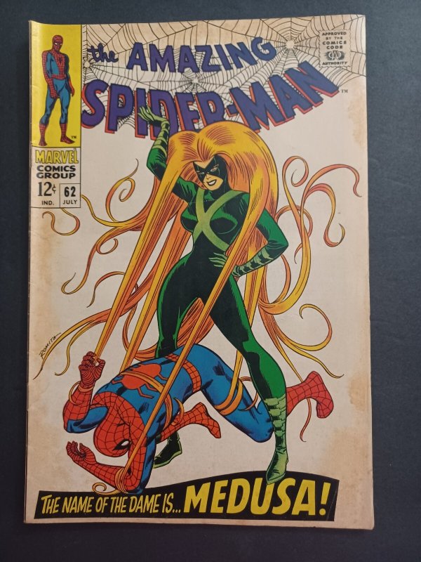 Amazing Spider-Man #62 - Medusa - Gwen Stacy - Romita sr - 1968 - VG/FN