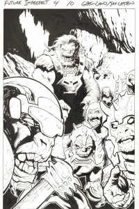 Future Imperfect #4 p.10 Ulik & Trolls in Nornheim Splash 2015 art by Greg Land