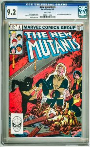 The New Mutants #4 Direct Edition (1983) CGC 9.2! White Pages!