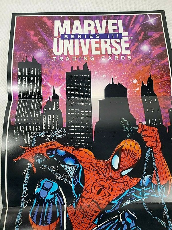 Spider Man poster Marvel Universe Vintage Rare  Trading Cards 1992 skybox   9.4 