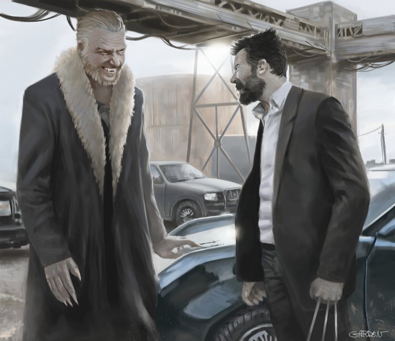 ​Canvas print: Old man Logan meets Old man Sabretooth