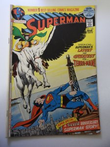 Superman #249 (1972) VG Condition centerfold detached at one staple