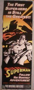 SUPERMAN  Promo poster, 11 x 34, 2002, Unused, more in our store