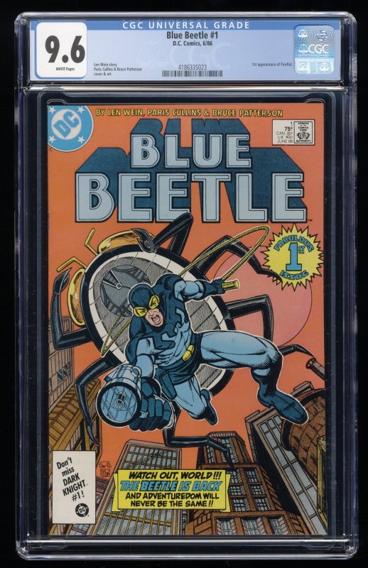Blue Beetle (1986) #1 CGC NM+ 9.6 White Pages 1st FireFist!
