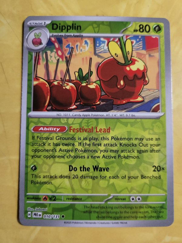 Pokemon SV: Prismatic Evolution - Dipplin 10/131 Reverse Holofoil | Comic Collectibles - Trading Cards - Pokemon / HipComic Pokemon SV: Prismatic Evolution - Dipplin 10/131 Reverse Holofoil | Comic Collectibles - Trading Cards - Pokemon / HipComic