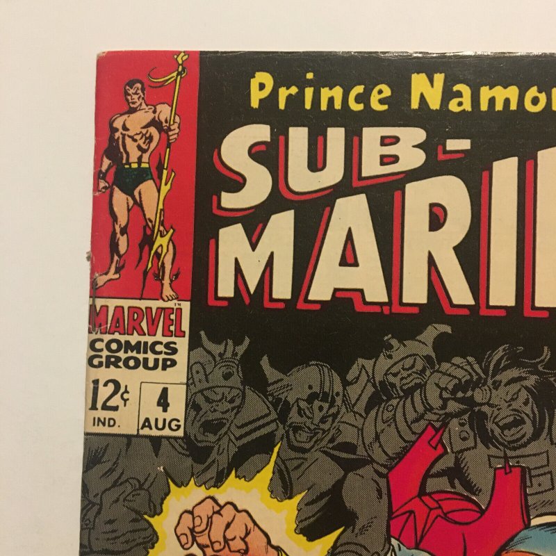 Sub-Mariner #4 Attuma Roy Thomas John Buscema Silver Age 1968 Marvel Comics