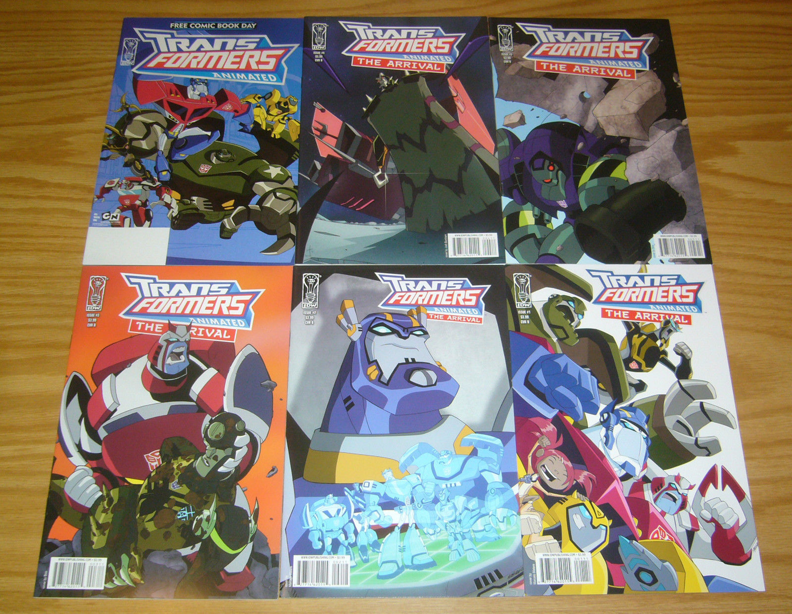 Transformers Animated: the Arrival #1-5 VF/NM complete series +