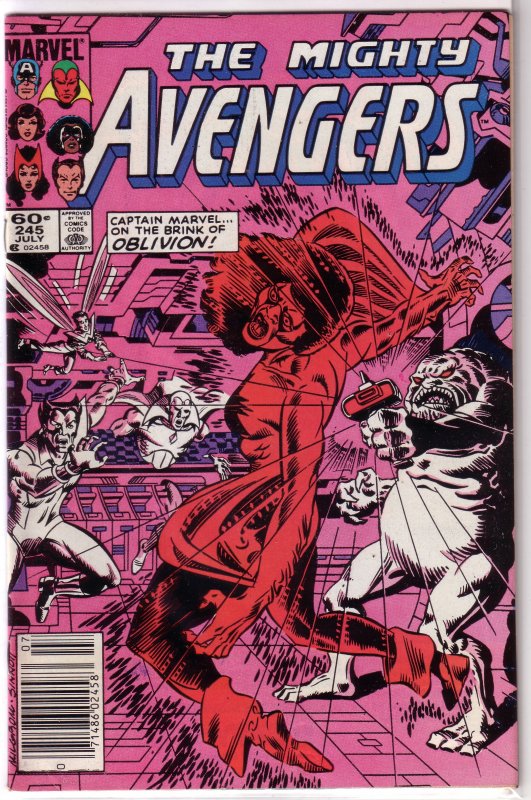 Avengers   vol. 1   #245 VG Stern/Milgrom, Dire Wraiths, Captain Marvel