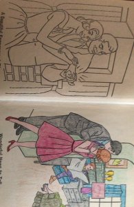 bridal book w/dolls& Cut-out clothes,11p colored,1968