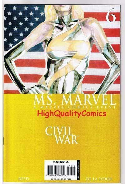 MS MARVEL #6, NM-, Palmiotti, Femme Fatale, Civil War, 2006,more Marvel in store