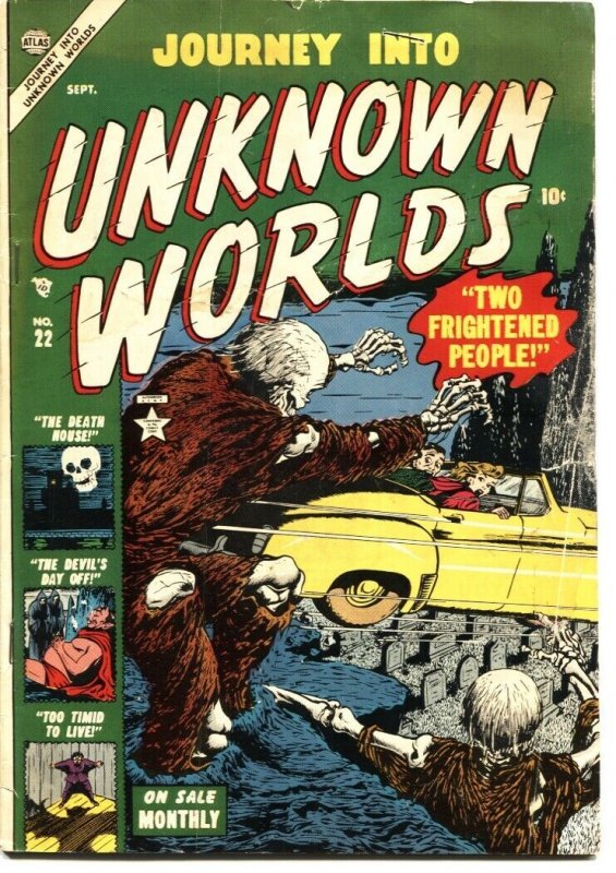 JOURNEY INTO UNKNOWN WORLDS #22-ATLAS-1953-FOUND IN THE HARVEY PUBS FILES-RARE 
