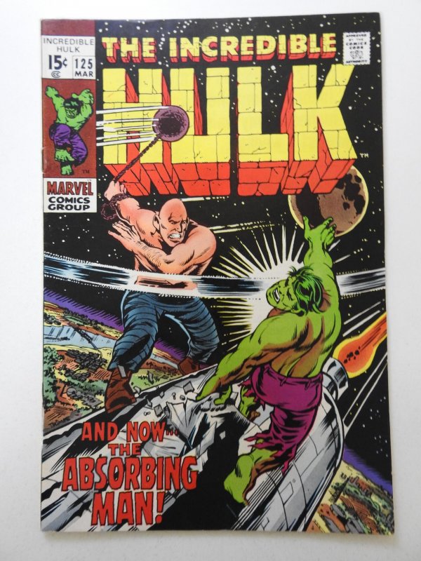 The Incredible Hulk #125 (1970) vs Crusher Creel! Beautiful VF Condition!