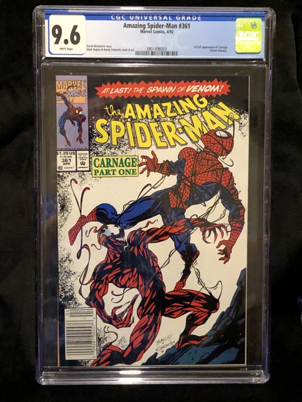 The Amazing Spider-Man #361 (1992) Newsstand CGC 9.6