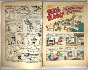 BUGS BUNNY IN THE MYSTERIOUS BUCKAROO Comic # 420 — 1952 Dell Comics Good Cond