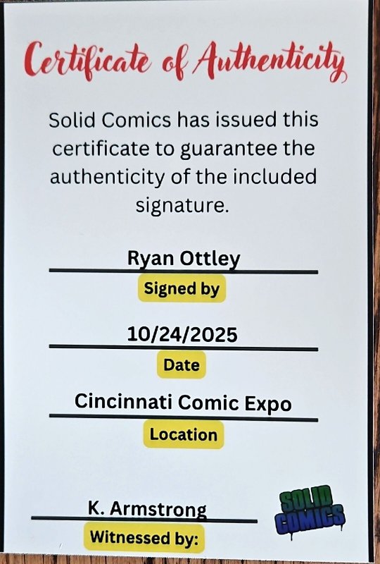 Invincible Universe Battle Beast #1 1:25 Variant Signed By Ryan Ottley w/ COA