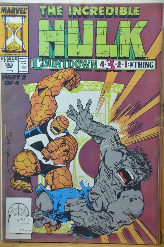 The Incredible Hulk #365 (1990) Thing vs Hulk !