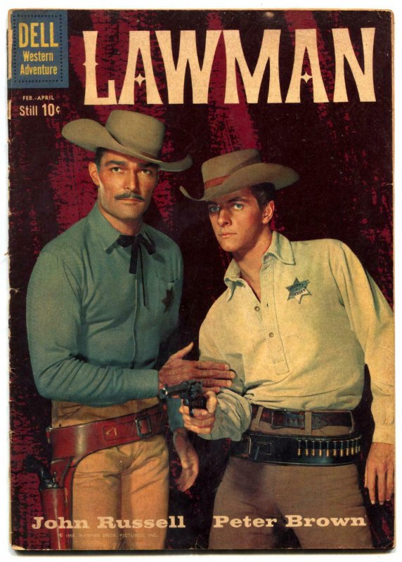 Lawman #3 1960- Dell Western- John Russell- Peter Brown G/VG