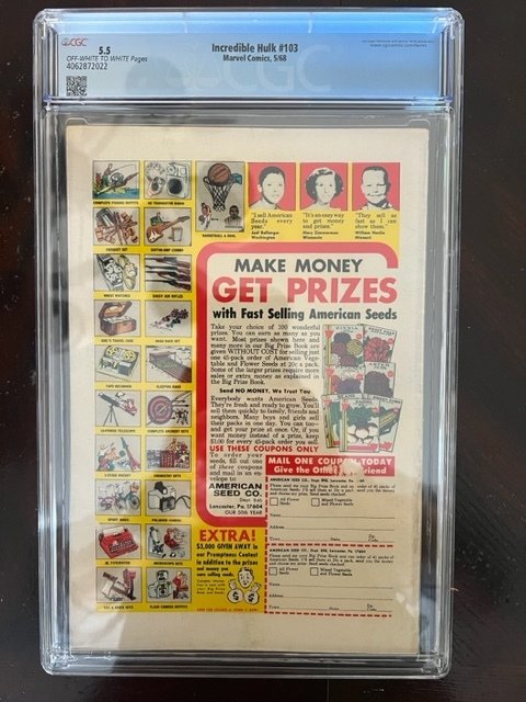 The Incredible Hulk #103 (1968) - CGC 5.5 - Space Parasite!